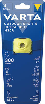 Svít.Varta Outdoor Sports H30 Ultralight Lime (RP 2,10 Kč)
