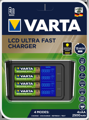 Nab.Varta LCD Ultra Fast 15 min+ 4AA 2500 mAh Endless (RP 2,90 Kč)