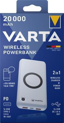 Nab. mobilní Varta Powerb. Wireless 20000 mAh (RP 2,90 Kč)